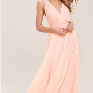 Blush Pink Backless Maxi Dress